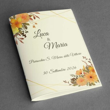 Libretto messa con fiori di arancio