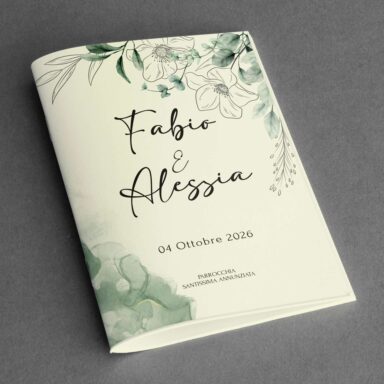 Libretto messa con foglie verdi