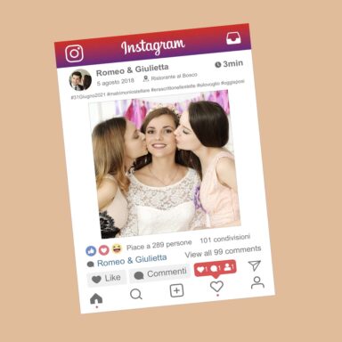 Photobooth template Instagram per matrimonio